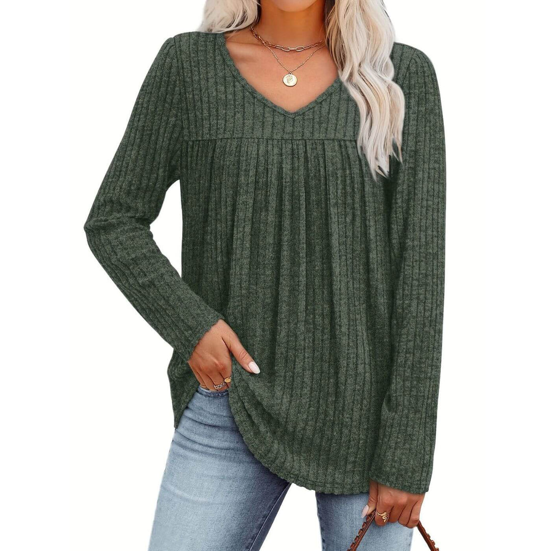 Karoline - Lett Langermet Bluse